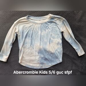Abercrombie Kids Tie-Dye Blue and Cream Long Sleeve Tee